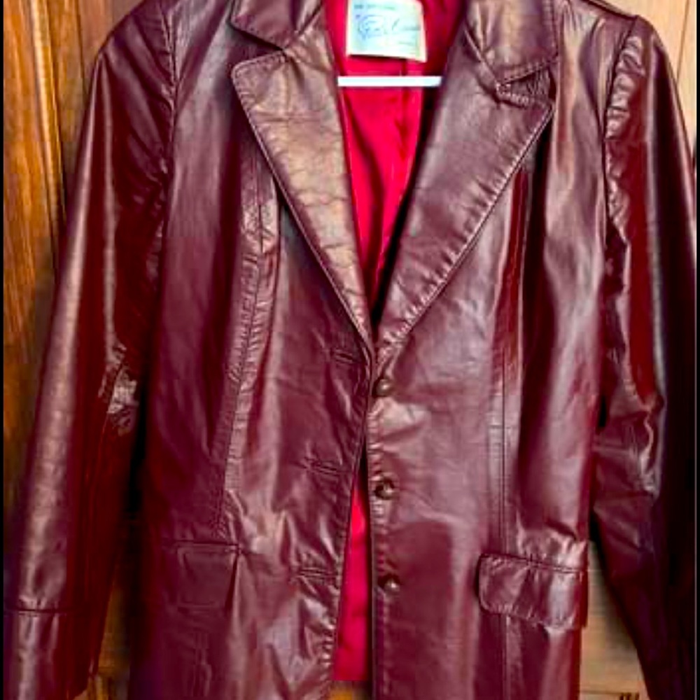 Red leather blazer /jacket